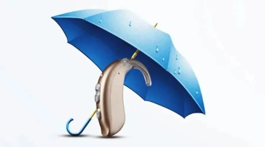 Hearing aid umbrella