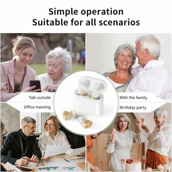 The GM-910c hearing aid offers different usage scenarios for family members