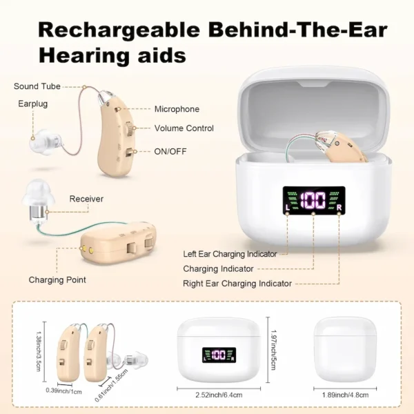 Structure of the 802 hearing aid