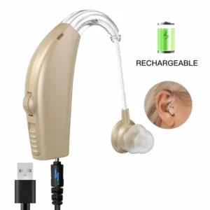 The GM-301 hearing aid is rechargeable