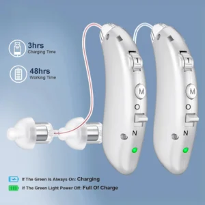 The charging status of the ZF-M807 hearing aid